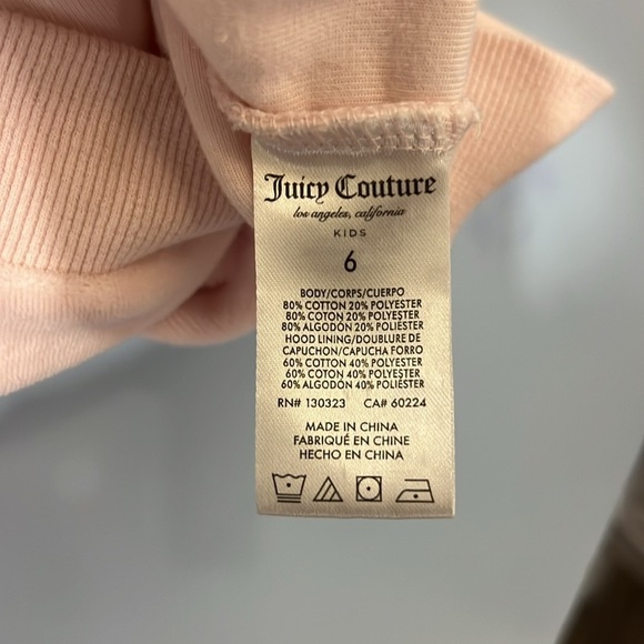 Juicy Couture Kids Pink Hoodie - Picture 5 of 5
